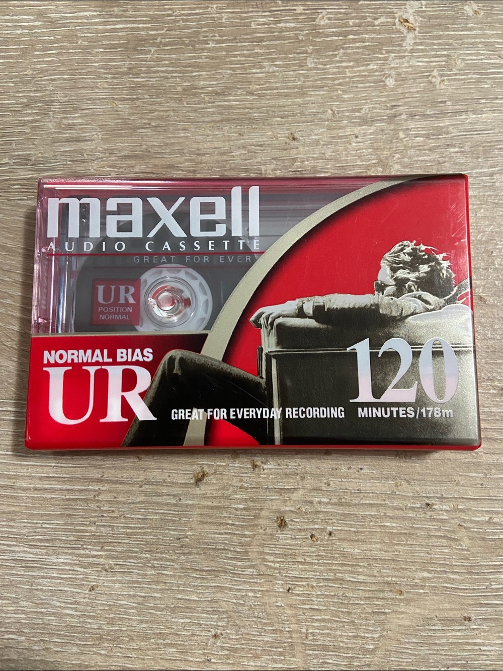 Maxell UR 120 Audio Cassette - Red/Black Packaging